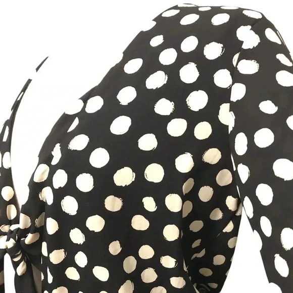 Khloe California Black & Cream Dots Romper- NWT - Picture 2 of 9